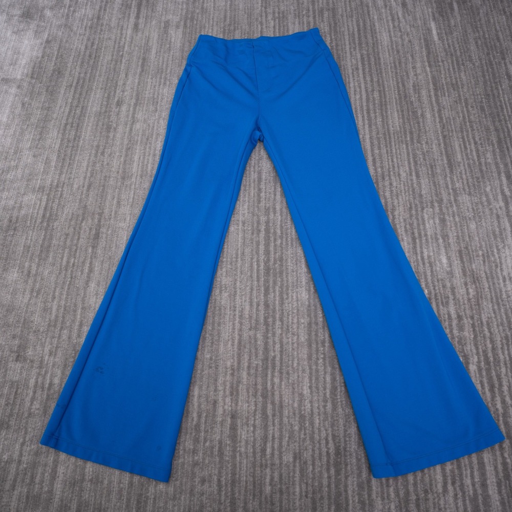 Halara Flare Leg Pants Womens XS Blue Excellent High Waisted Stretch Trousers
